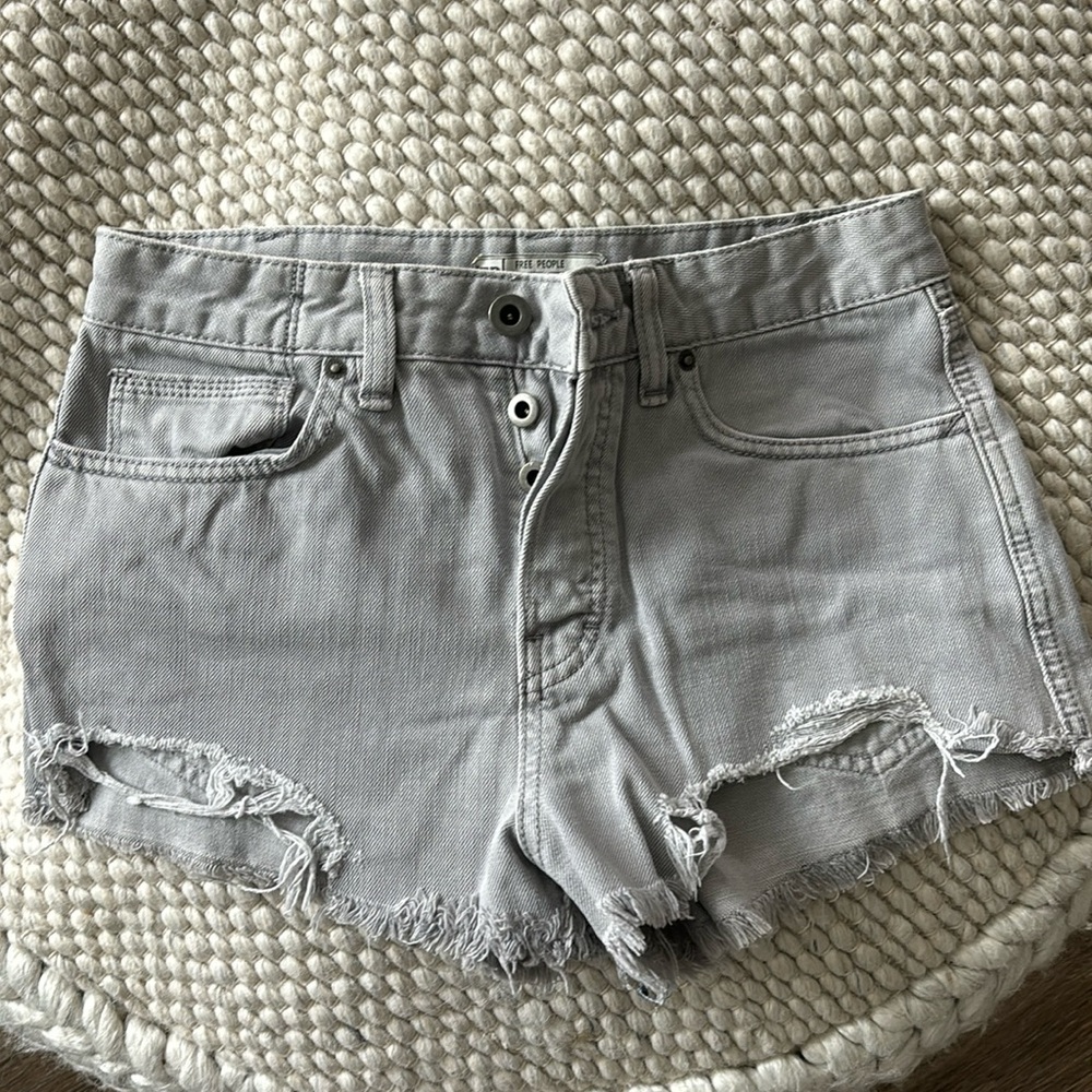 Free People Washed Denim Short